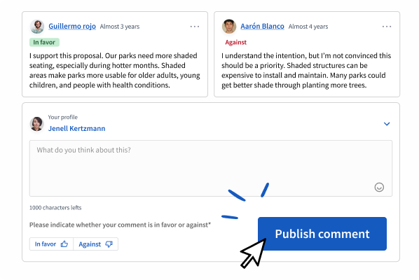 Comment and discuss with your community